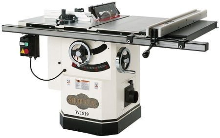 Shop Fox W1819 3 HP 10-Inch Cabinet Table Saw Shop Fox W1819 3 HP 10-Inch Cabinet Table Saw with Riving Knife