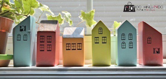 Mini houses from Scrap Wood DIY Tutorial