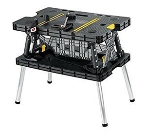 Keter Folding 1000lbs Compact Workbench with Clamps