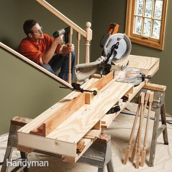 Large & Sturdy Miter Saw Table Tutorial