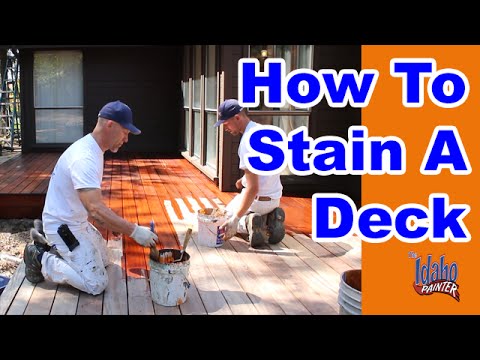How To Stain a Deck. Tips &amp; Hacks Staining A Wood Deck.
