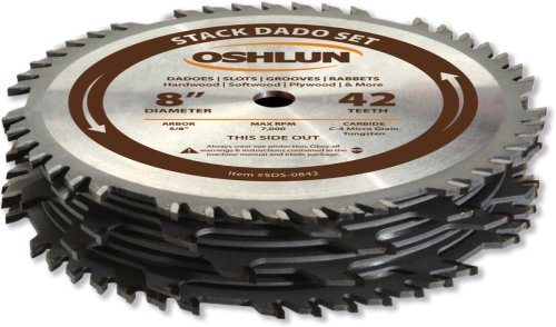 Oshlun SDS-0842 42-Tooth Stack Dado Set