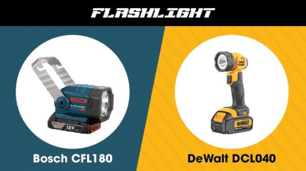 Bosch vs. Dewalt - Flashlight