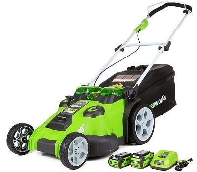 GreenWorks 25302 20-Inch Twin-Force Cordless Lawn Mower
