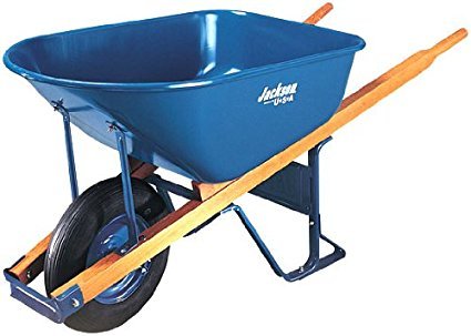 Jackson M6T22 Steel Tray Contractor Wheelbarrow With Front Braces