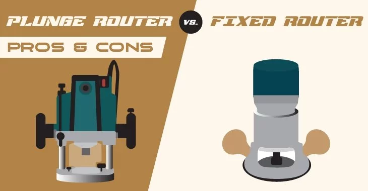 Plunge Router vs Fixed Base Router - Feature Image