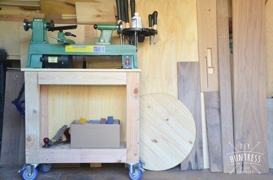 Simple & Free DIY Mobile Lathe Stand Plans
