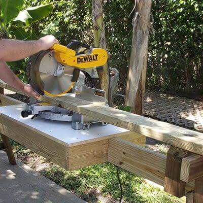 Sawhorse Styled Portable Miter Saw DIY Stand Plans