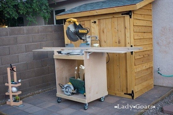 Beginner Friendly Mobile Miter Saw Stand Plans