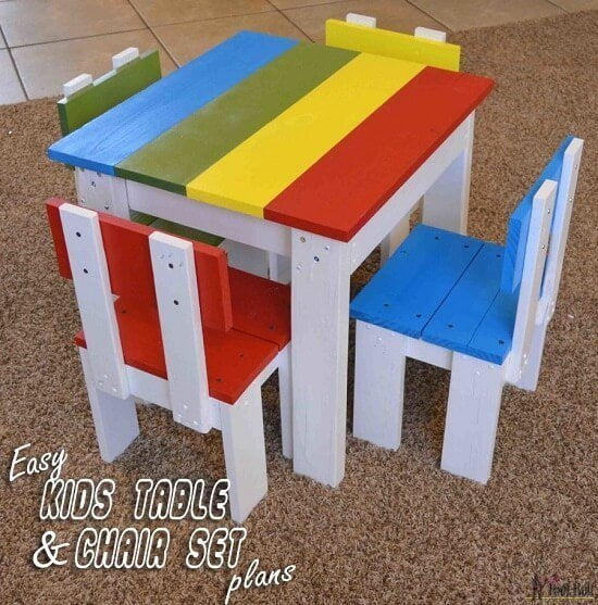 Kids Table & Chair Set from Scrap Wood Guide
