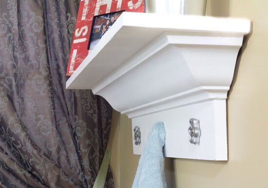 DIY White Shelf with Crown Molding Tutorial