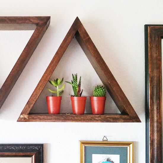 Wooden Triangle Shelves DIY Guide