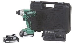 Hitachi WH18DGL 18V 1/4-Inch Cordless Lithium-Ion Impact Driver Kit