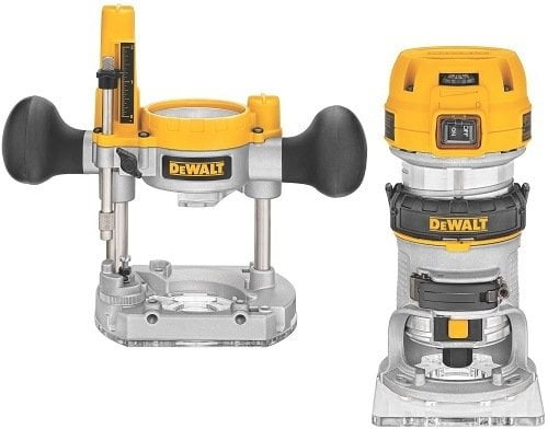 DeWalt DWP611PK 1.25 HP Max Torque Variable Speed Compact Router Combo Kit with LED's