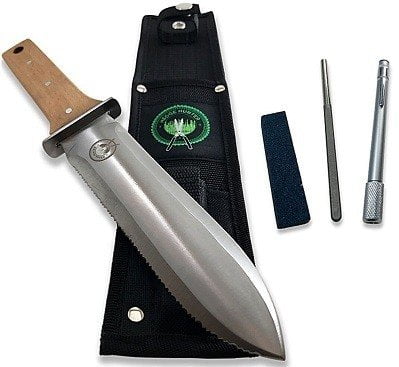 Hedge Hunter Hori Hori Garden Knife with Diamond Sharpening Rod